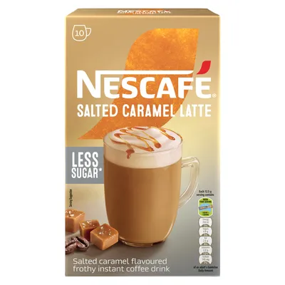 Nescafe Reduced Sugar Salted Caramel Latte 10 x 12.5g