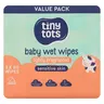Tiny Tots 80 Fragranced Baby Wipes 240 Pack