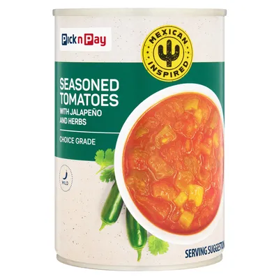 PnP Seasoned Tomatoes With Jalapeno & Herbs 410g