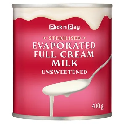 PnP Sterilised Full Cream Evaporated Milk 410g