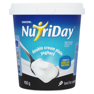 Danone Nutriday Double Cream Plain Yoghurt 900g