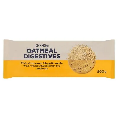 PnP Oatmeal Digestive Biscuits 200g