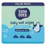 Tiny Tots Baby Wipes Fragrance Free 240 Pack