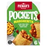 Pieman's Margerita Frozen Pizza Pockets 130g 6 Pack