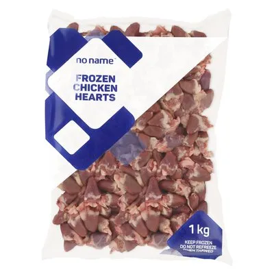 No Name Frozen Chicken Hearts 1kg