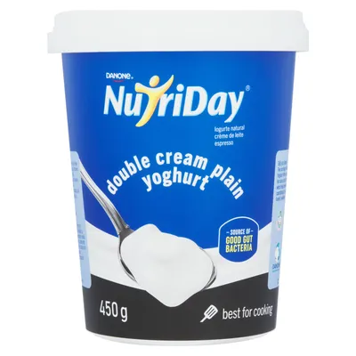 Danone Nutriday Double Cream Plain Yoghurt 450g