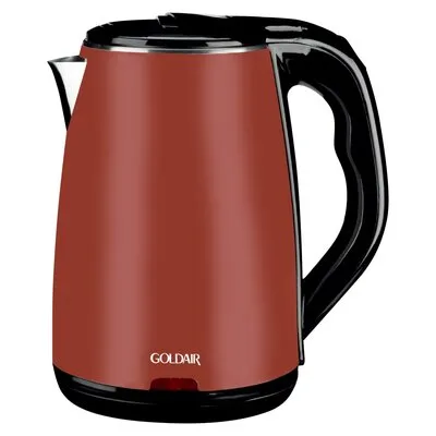 Goldair Red Stainless Steel Deluxe Kettle 1.7L