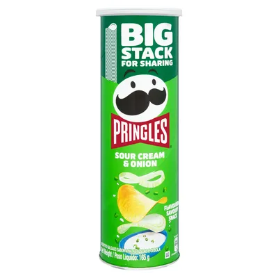 Pringles Sour Cream & Onion Potato Chips 165g