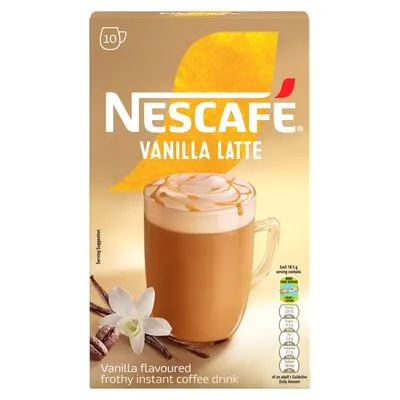 Nescafe Vanilla Latte Cappuccino Sachets 10 x 18.5g