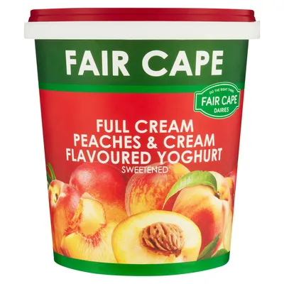 Fair Cape Full Cream Peaches & Cream Yoghurt 1kg