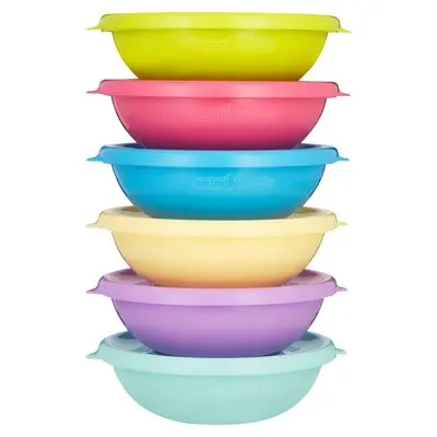 Miss Molly Assorted Baby Feeding Bowl & Lid  6 Pack