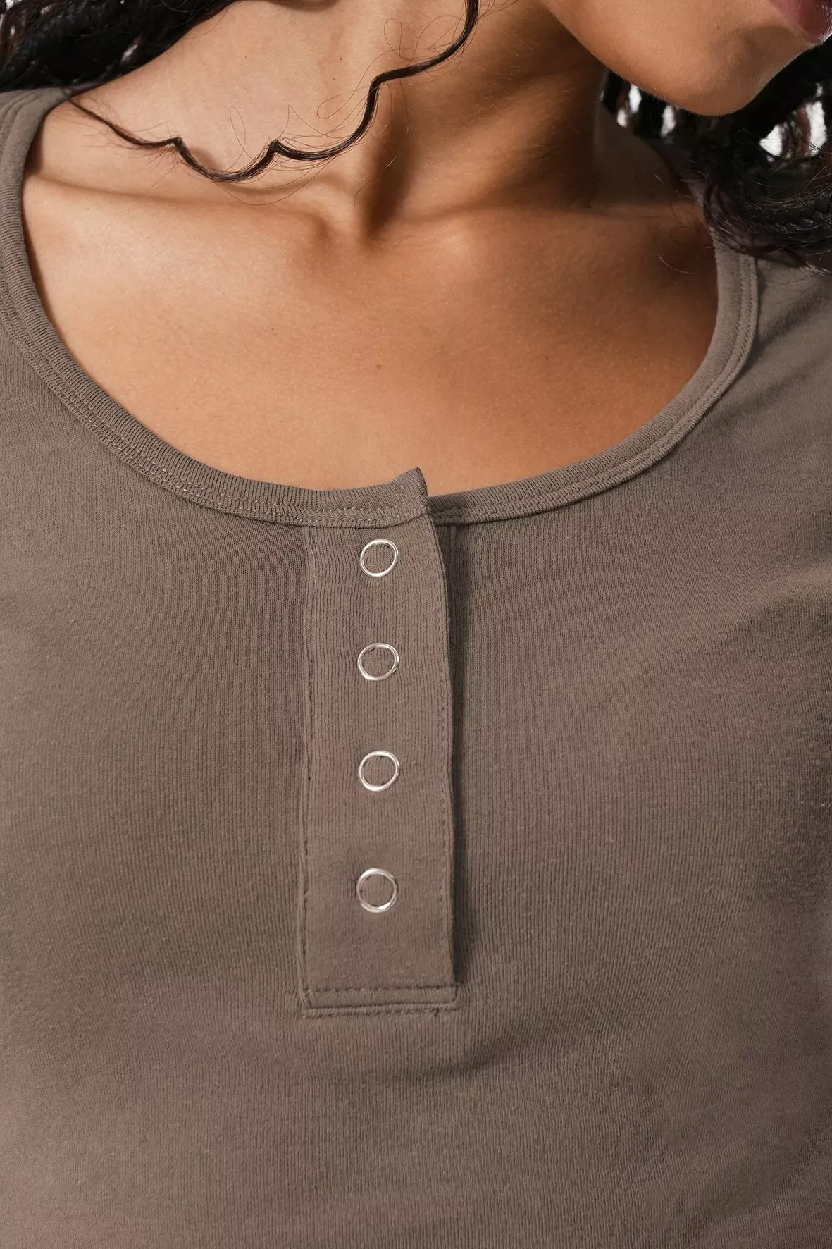 Ribbed Henley Top