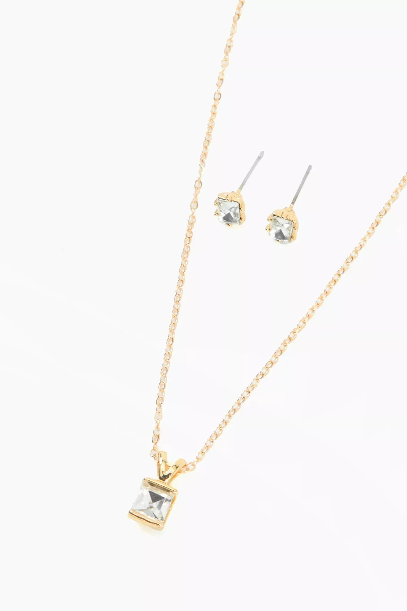 Stud Earrings And Necklace Set