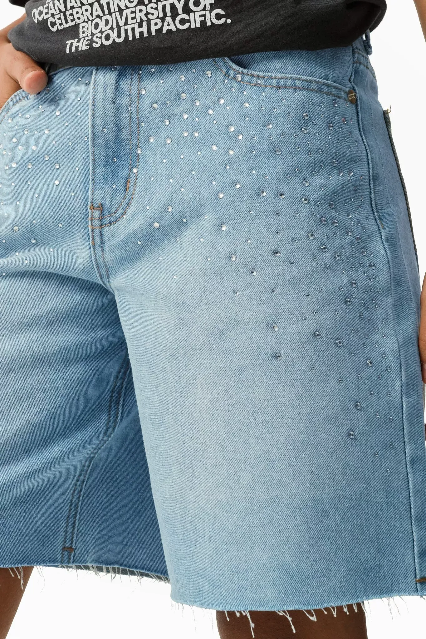 Denim Bermuda Shorts
