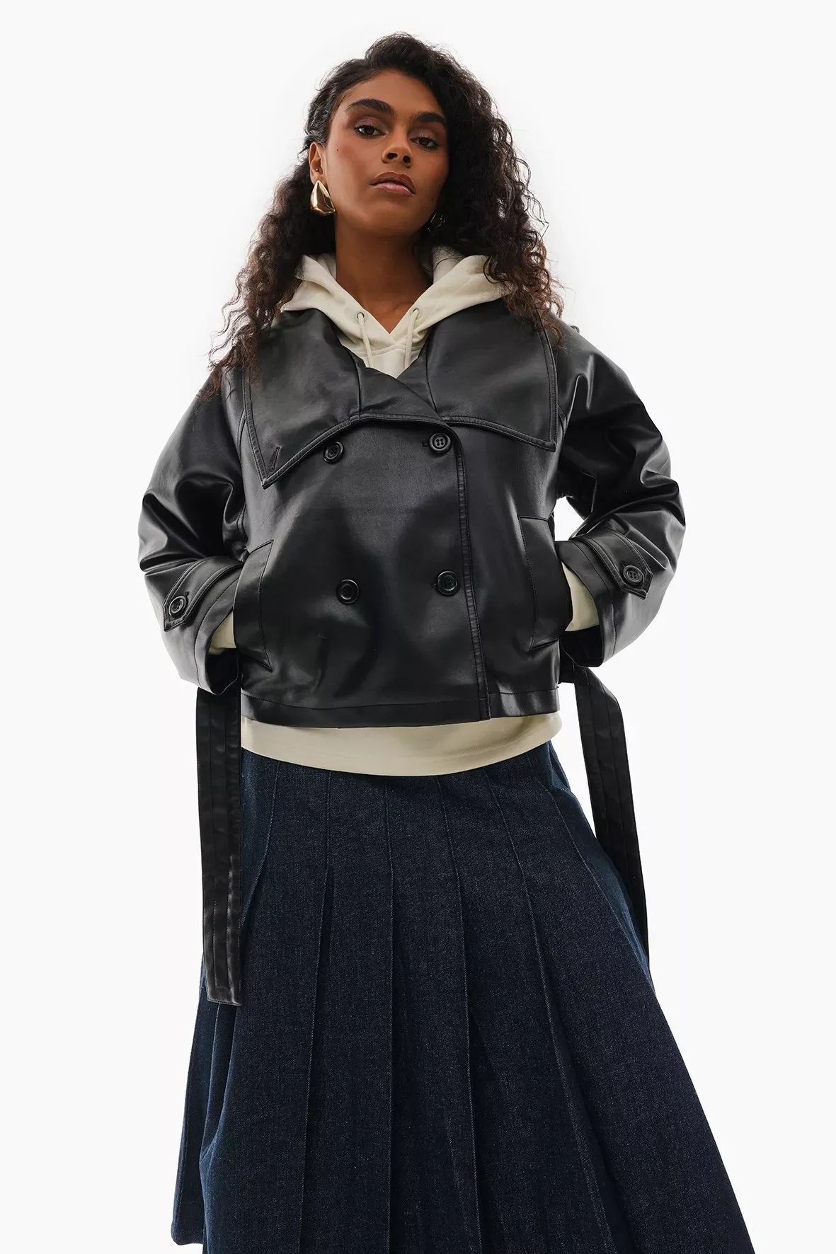 Cropped Trench Coat