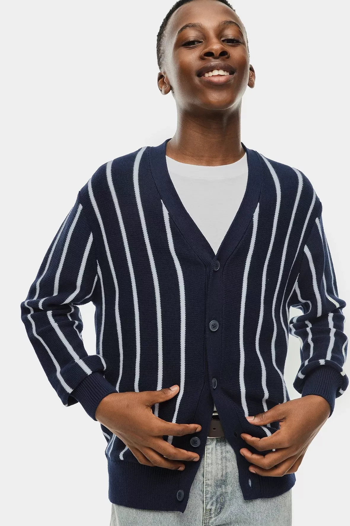 Stripe Knit Cardigan