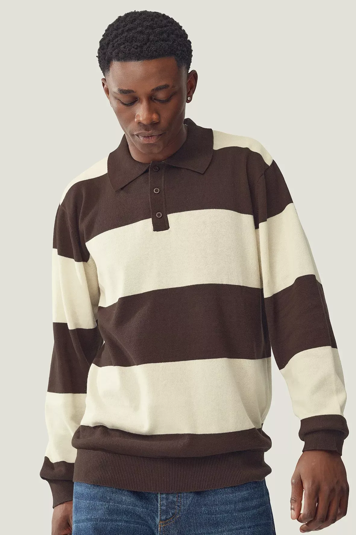 Stripe Knit Golfer