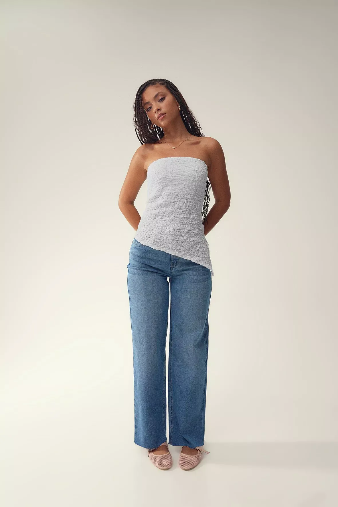 Stretch Wide Leg Denim