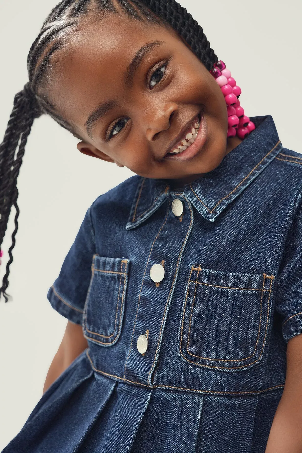 Denim Fit And Flare Dress