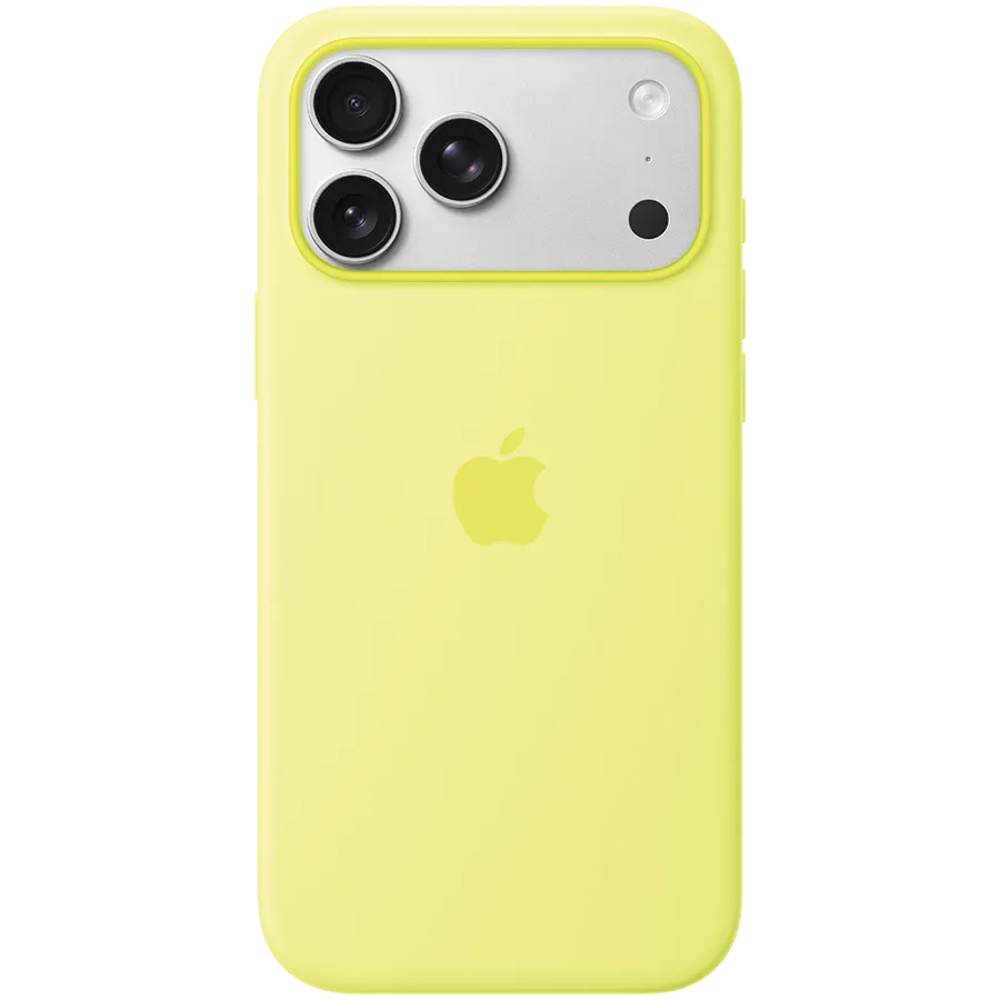 iPhone 17 Pro Max Silicone Case with MagSafe - Neon Yellow,Model A3560