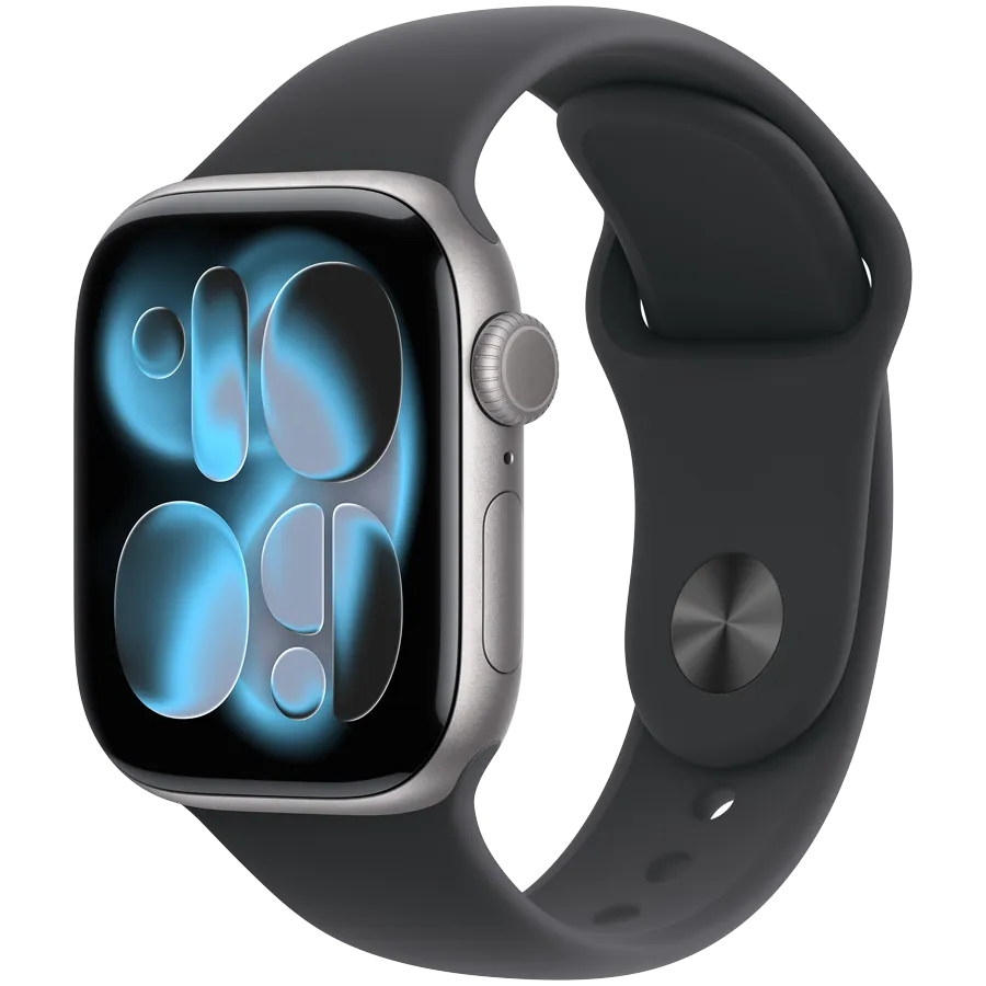 Apple Watch Series 11 GPS 42mm Space Grey Aluminium Case with Black Sport Band - S/M,Model A3331