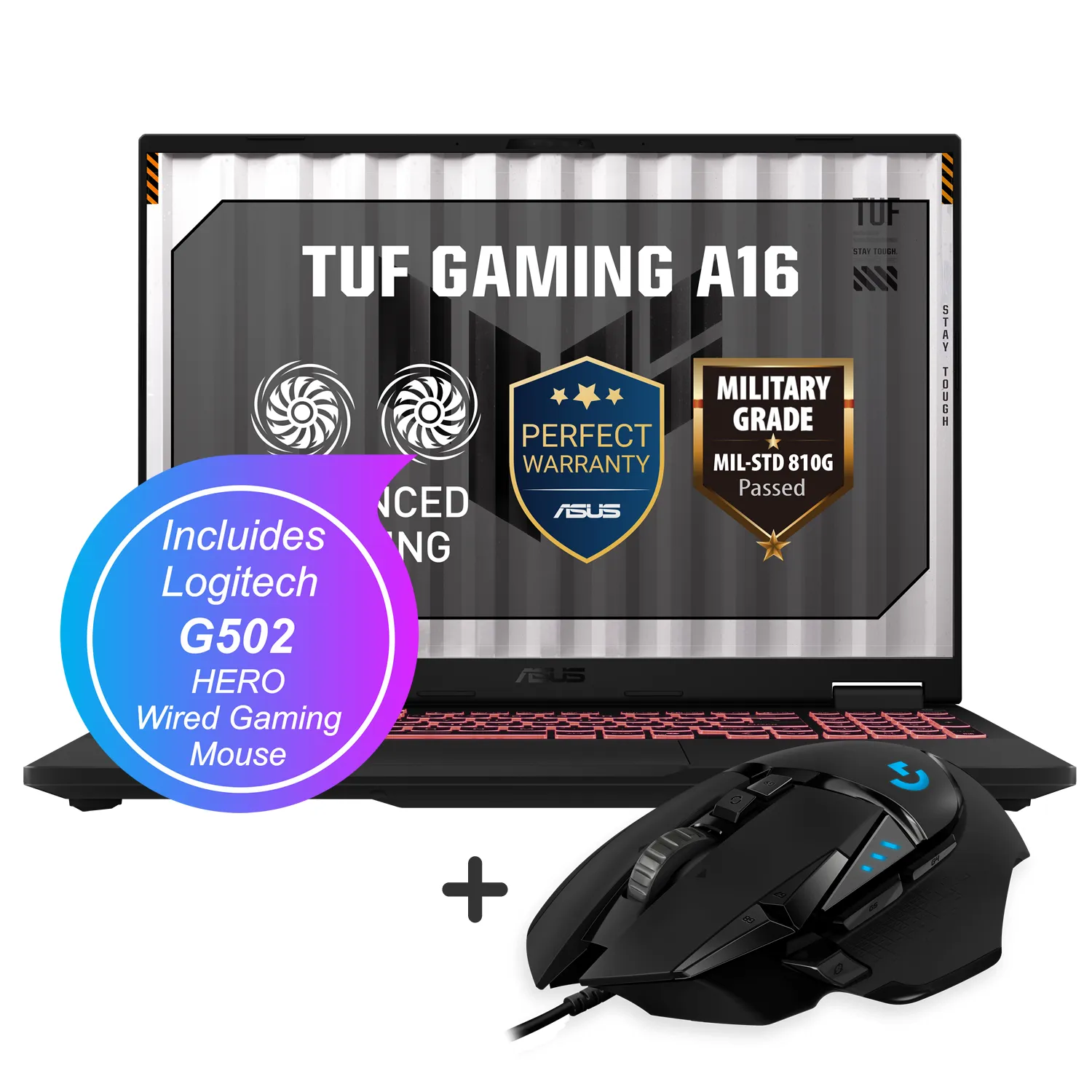 ASUS | TUF A16 | 16" FHD+ | AMD Ryzen 9 | 16GB DDR5 RAM | 1TB NVMe SSD | Nvidia RTX5060 8GB Gaming …