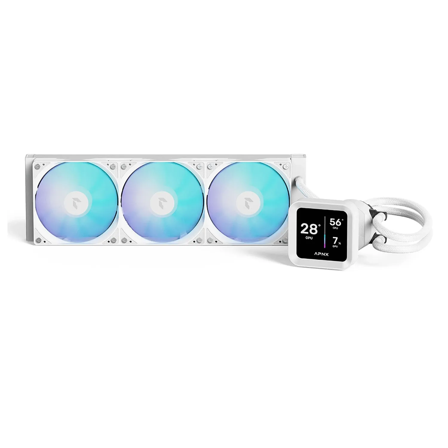 Aerocool APNX LC1-D 360mm Liquid Cooler with 4" LCD Screen - White