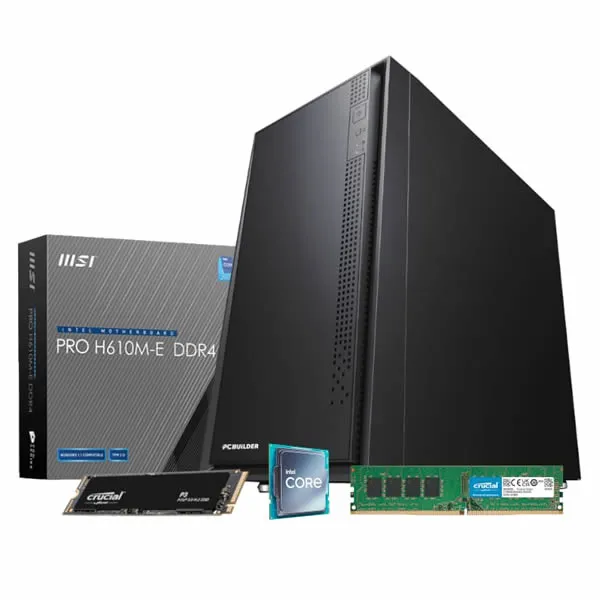 PCBuilder Intel i5 12400 HOME Master Windows 11 Desktop PC