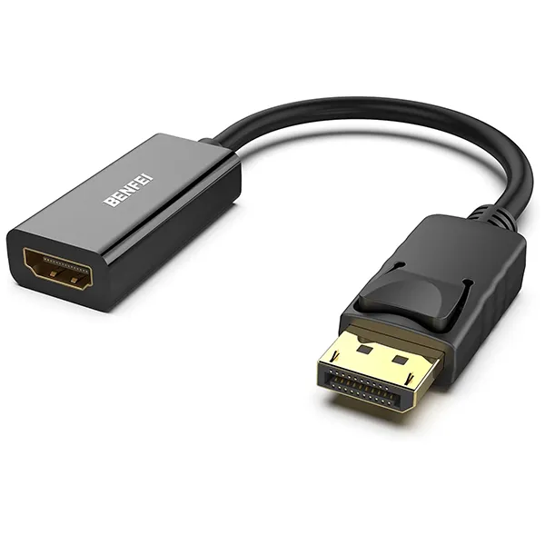 BENFEI DisplayPort Male To HDMI Female Adapter With Gold-Plated Connectors, Release Button Design A…
