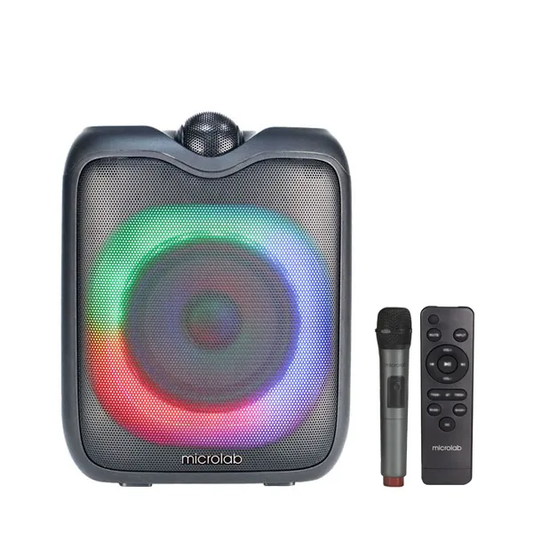 Microlab PT601W Bluetooth Portable Wireless Speaker with Stylish 7-colour LED lighting, 20W RMS, US…
