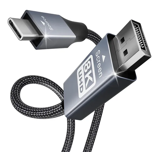 BENFEI 000207G USB-C Male to DisplayPort Male 1.8m Braided Cable with Supporting up to 8K@60Hz and …
