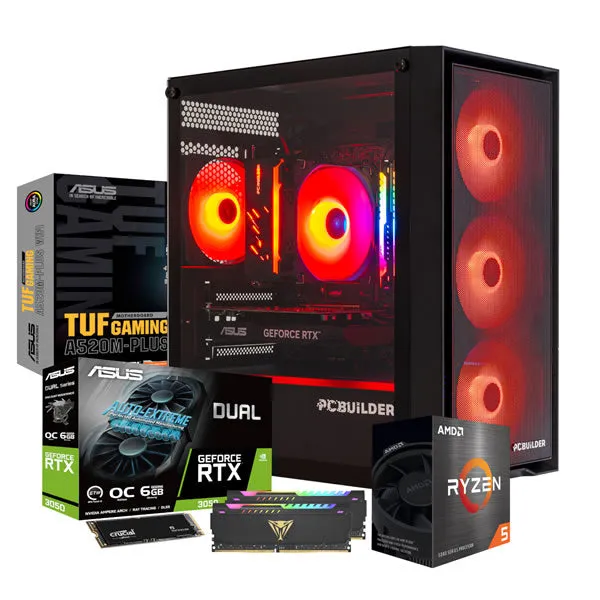 PCBuilder | AMD Ryzen 5 | SENTINEL | 16GB RAM | 1TB SSD | RTX 3050 6GB | Windows 11