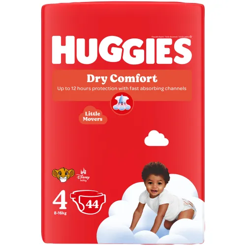 Huggies Dry Comfort Nappies Value Pack Size 4 44s