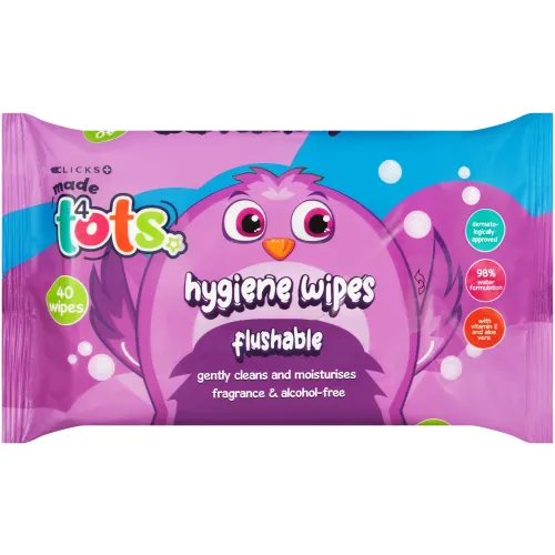 Made 4 Tots Toddler Flushable Wipes 40s