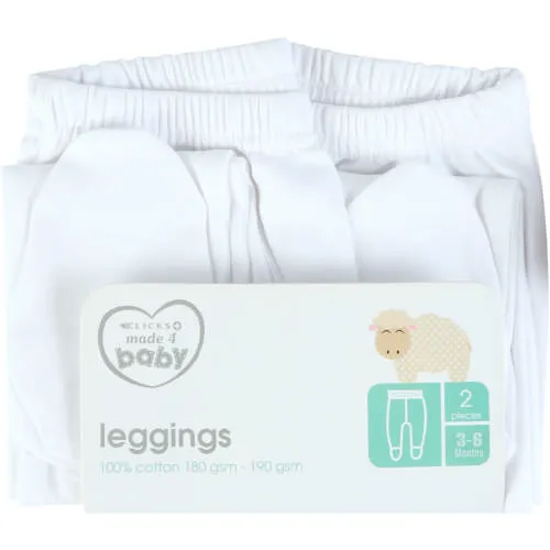 Made 4 Baby 2 Pack Leggings 3-6M