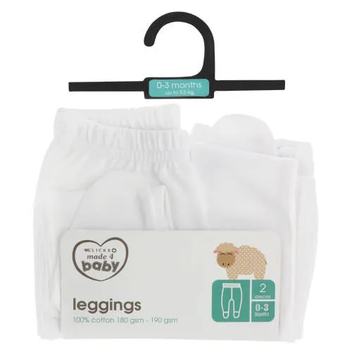 Made 4 Baby 2 Pack Leggings 0-3M