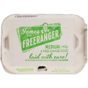 James The Freeranger Medium Free Range Eggs 6s