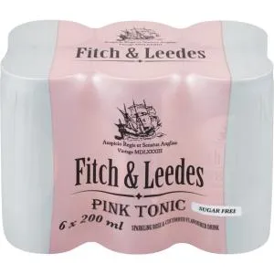 Fitch &amp; Leedes Sugar Free Pink Tonic 6 x 200ml