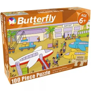 Butterfly Wooden Puzzle 4 Designs 100 Pieces
