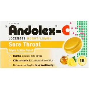 Andolex Honey &amp; Lemon Lozenges 16s