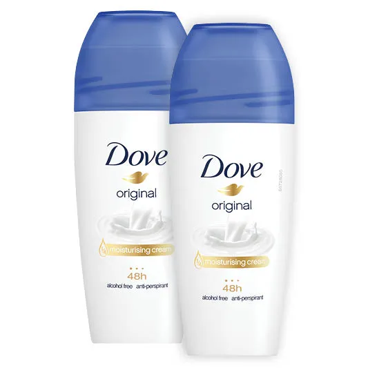 2 x Dove Roll On Original 50ml