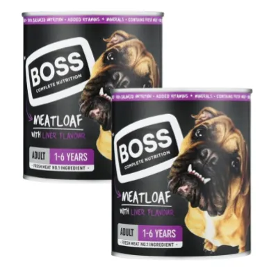 2 xBoss adult legendry liver Flavour Dog Food 820g