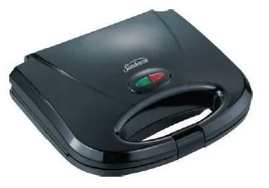 Sunbeam - 2 Slice Sandwich Maker - White - SST-053W WHITE - Black