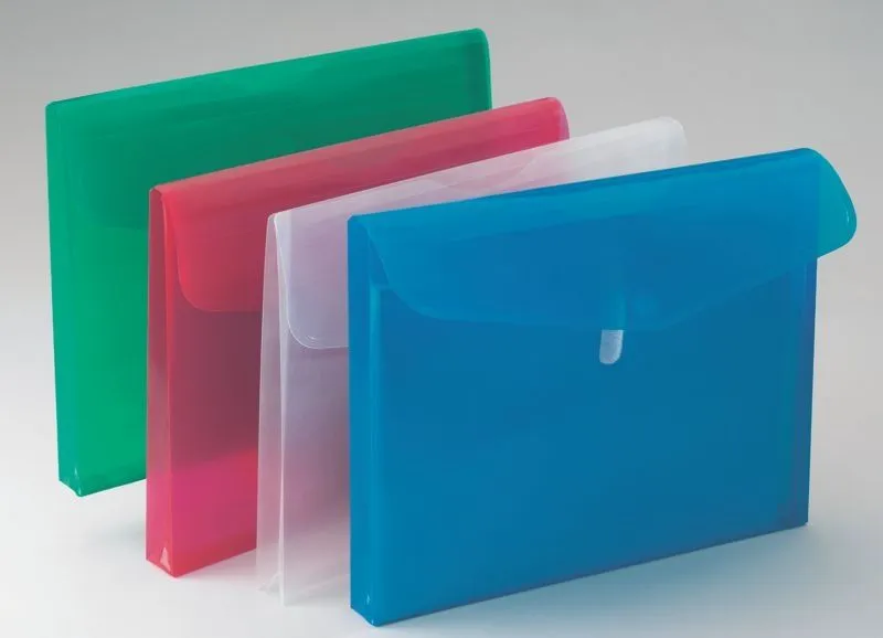 Bantex Polypropylene A4 Expandable Envelopes - Clear (Pack of 5)