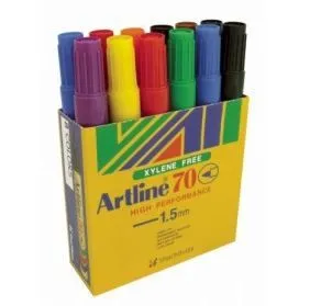 Artline EK70 Permanent Marker Bullet - Assorted (Box of 12)