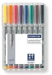 Staedtler Lumocolor 8 Non-Permanent Superfine Markers
