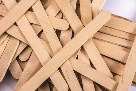 Dala Wooden Sucker Sticks - Wide Natural Colour (50 Pieces)