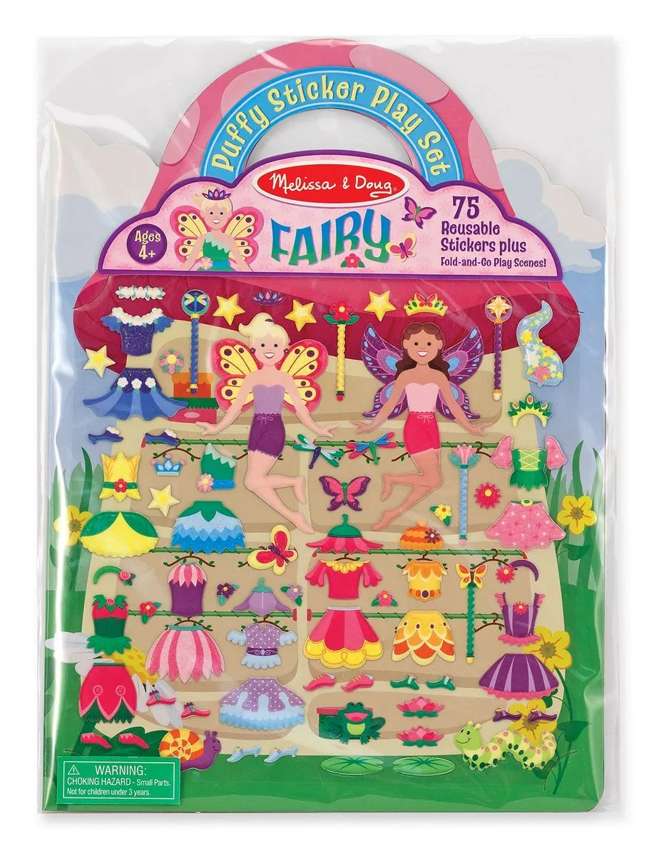 Melissa & Doug Puffy Sticker Play Set - Fairy (75 Reusable Stickers)