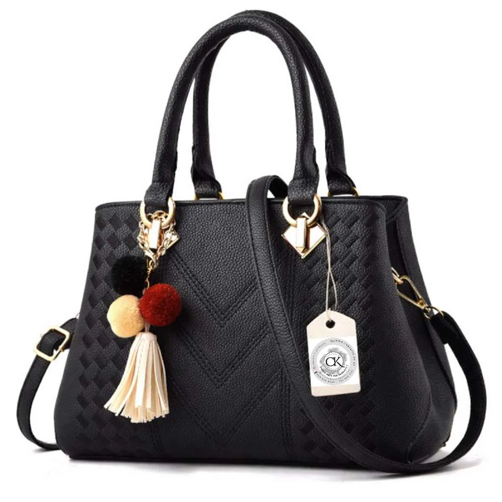 Captain - K Leather Large Capacity Luxury Handbags - Black