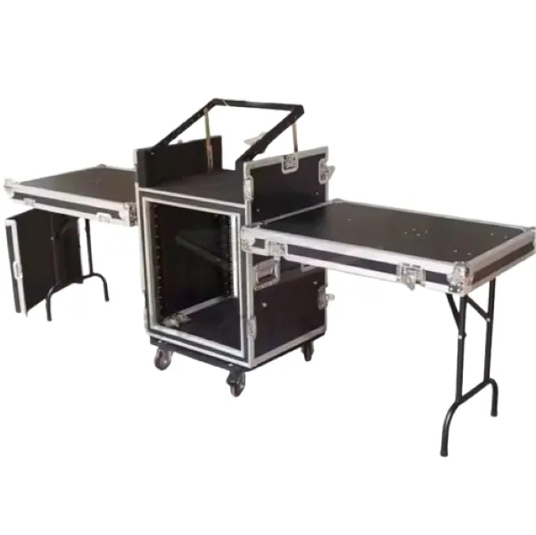 DJ Flight case Equipment rack with table stands